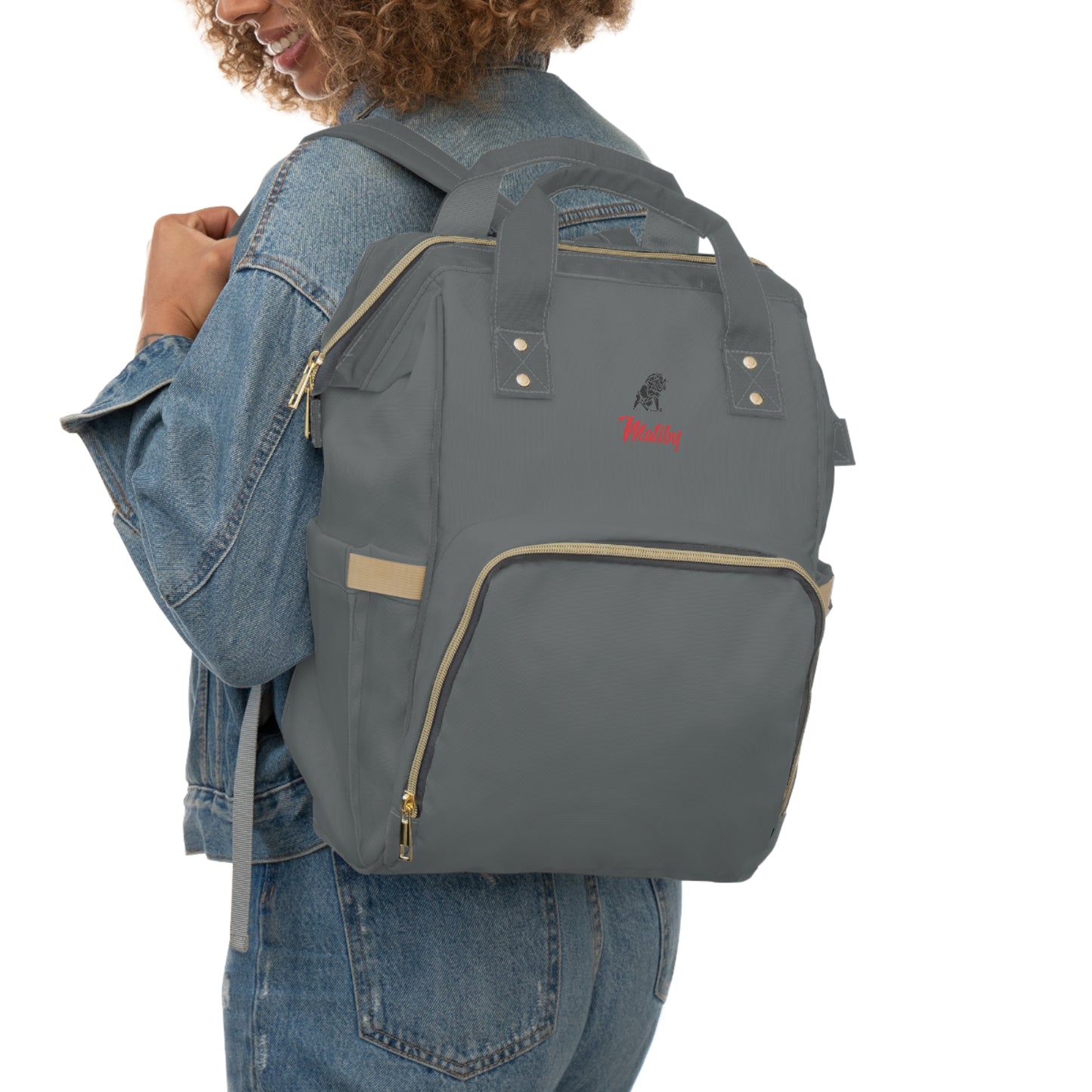 Multifunctional Diaper Backpack Dark Grey