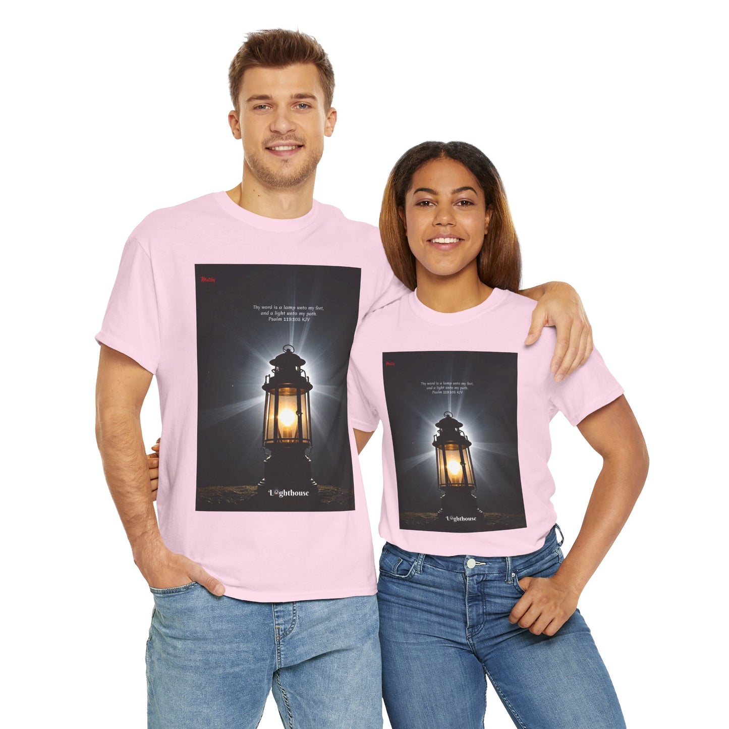 Lighthouse Psalm 119 Unisex Heavy Cotton Tee