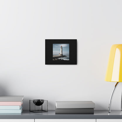 Lighthouse Black Canvas Gallery Wraps