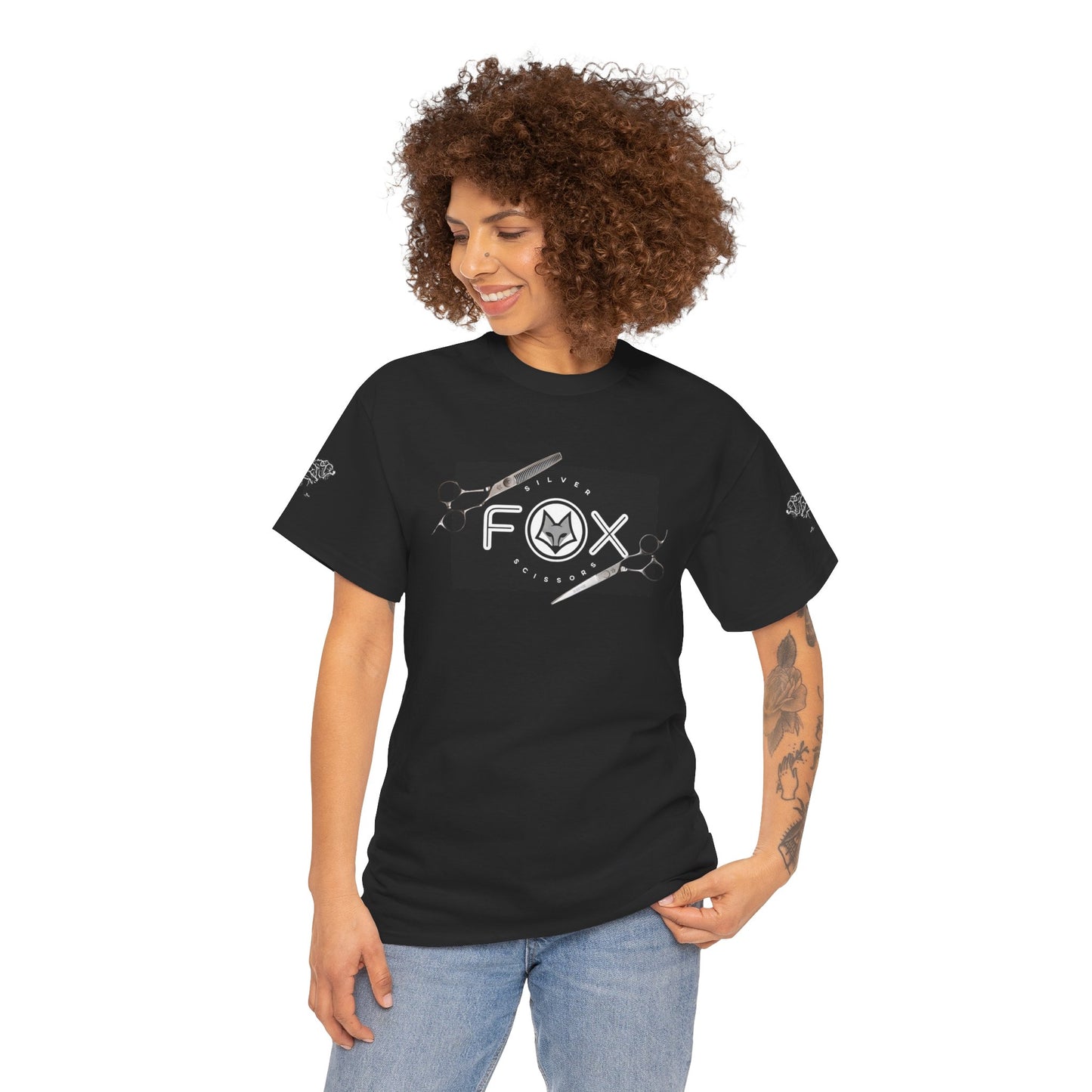 Silver Fox Scissors Unisex Heavy Cotton Tee