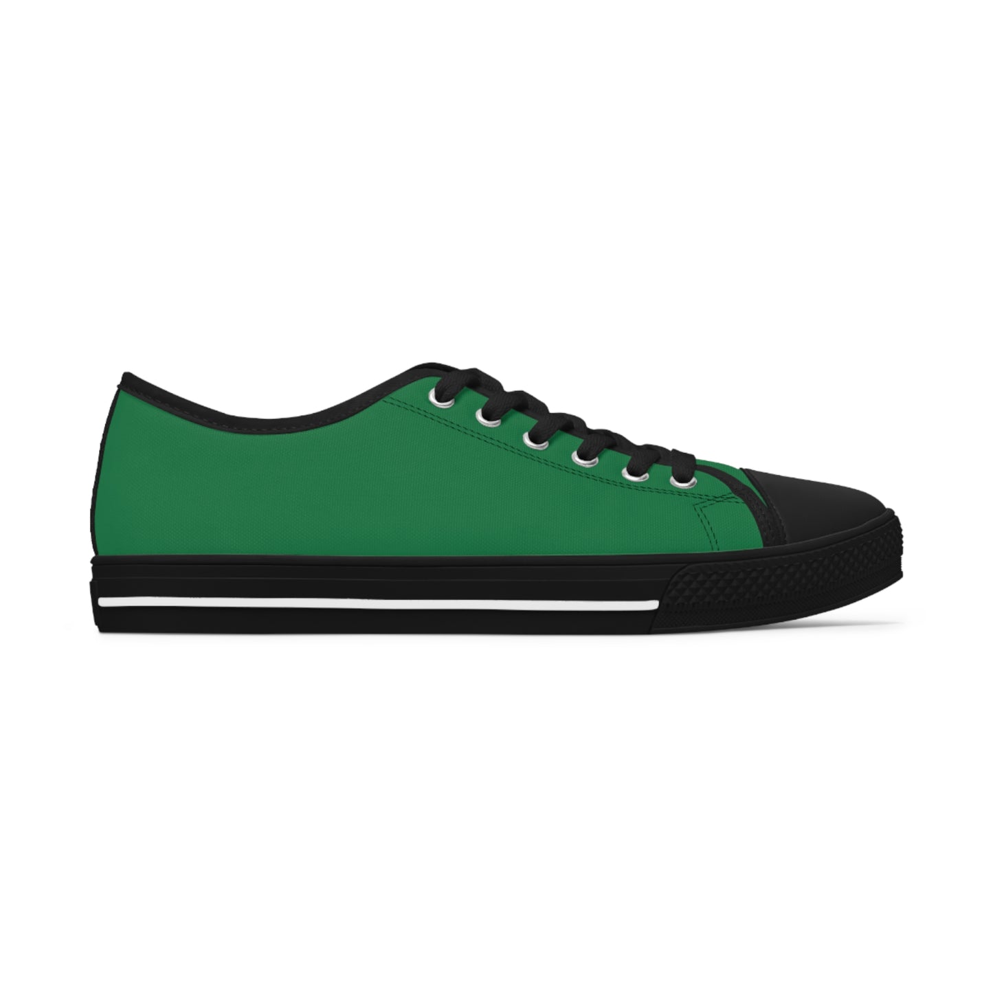 Women's Dark Green Low Top Sneakers