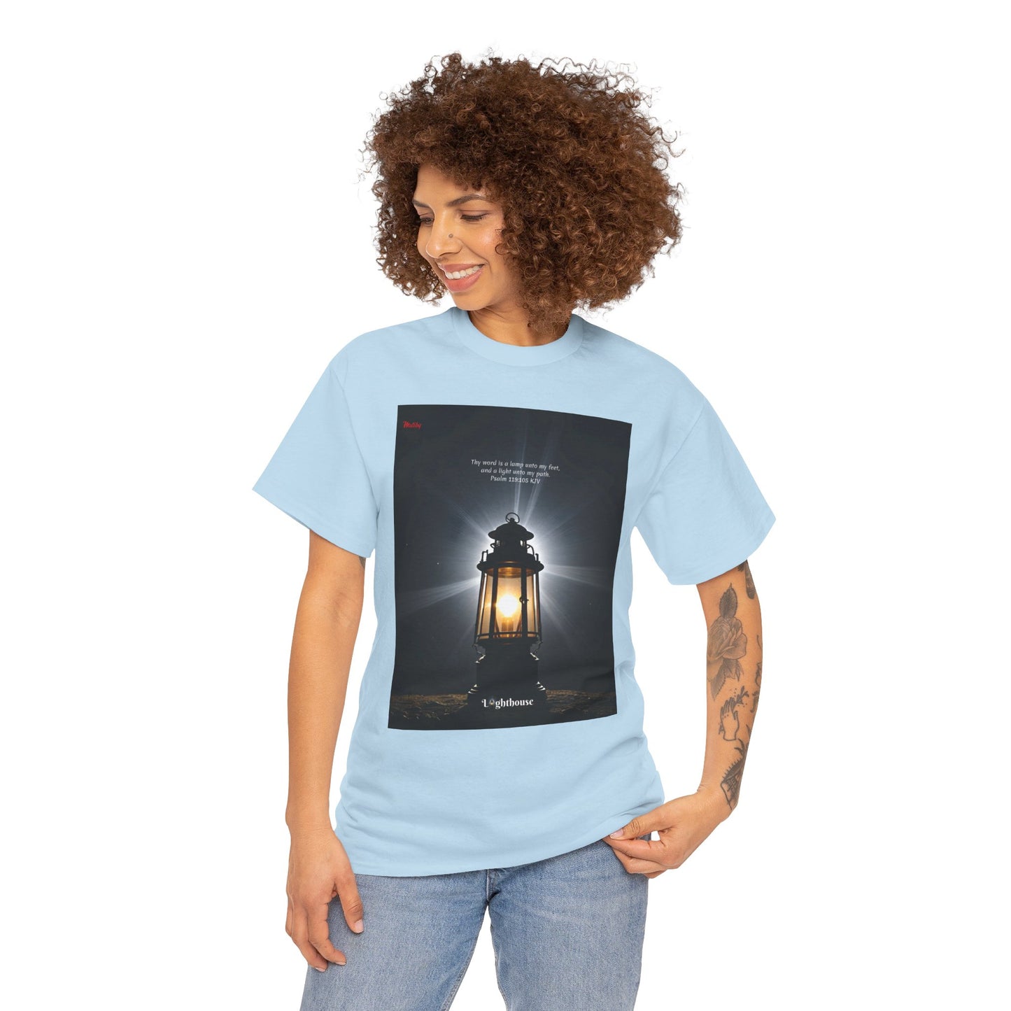 Lighthouse Psalm 119 Unisex Heavy Cotton Tee