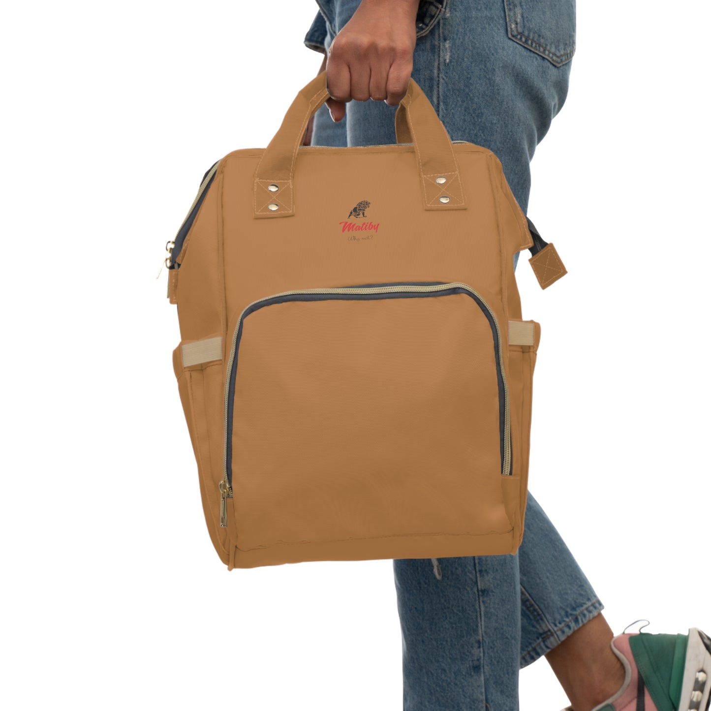 Multifunctional Diaper Backpack Light Brown