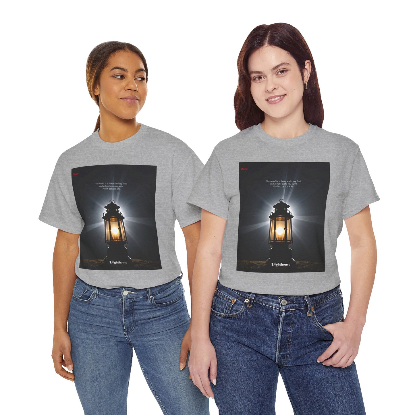 Lighthouse Psalm 119 Unisex Heavy Cotton Tee