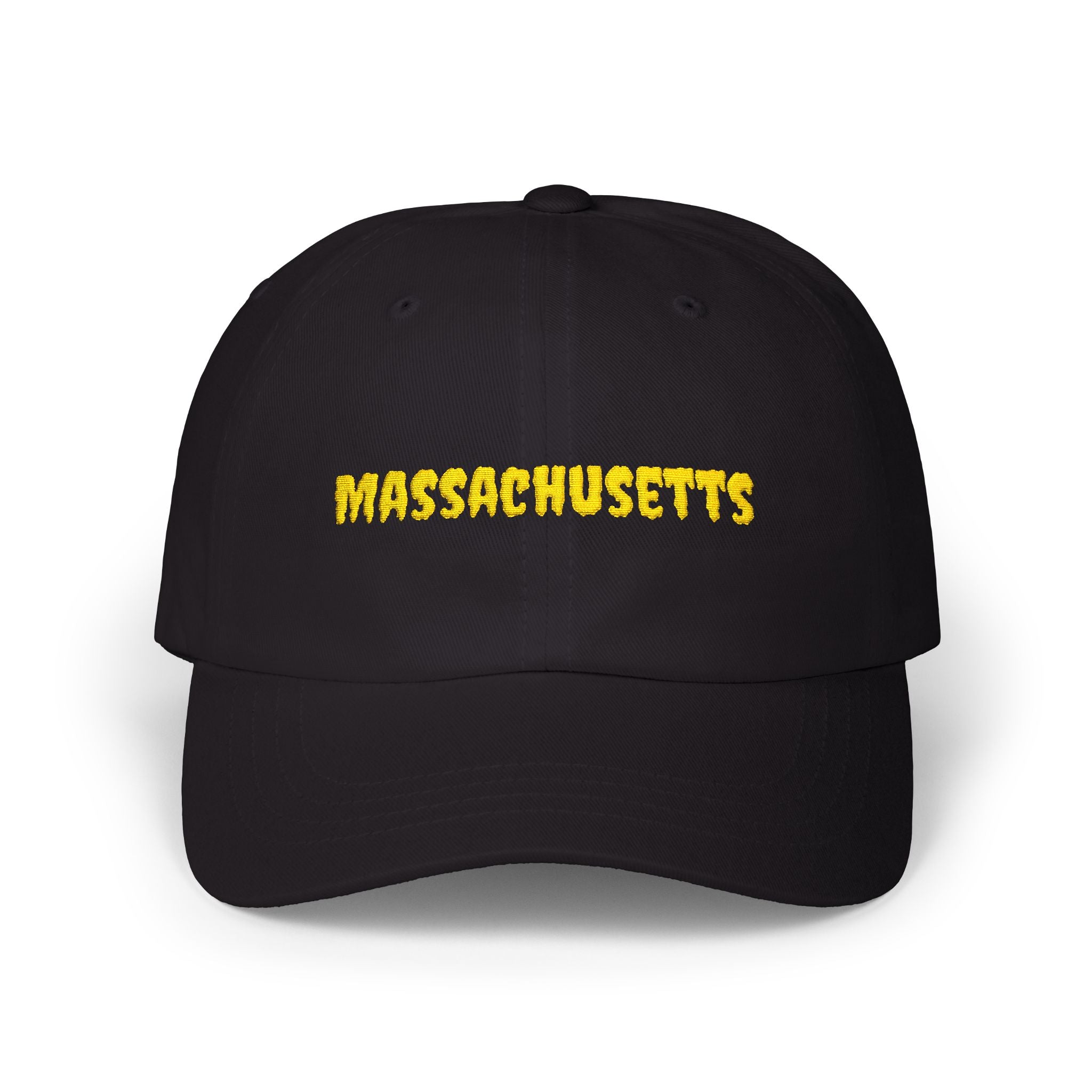 Massachusetts United States of America Gold Embroidered Classic Dad Cap | MA 6th USA Baseball Hat