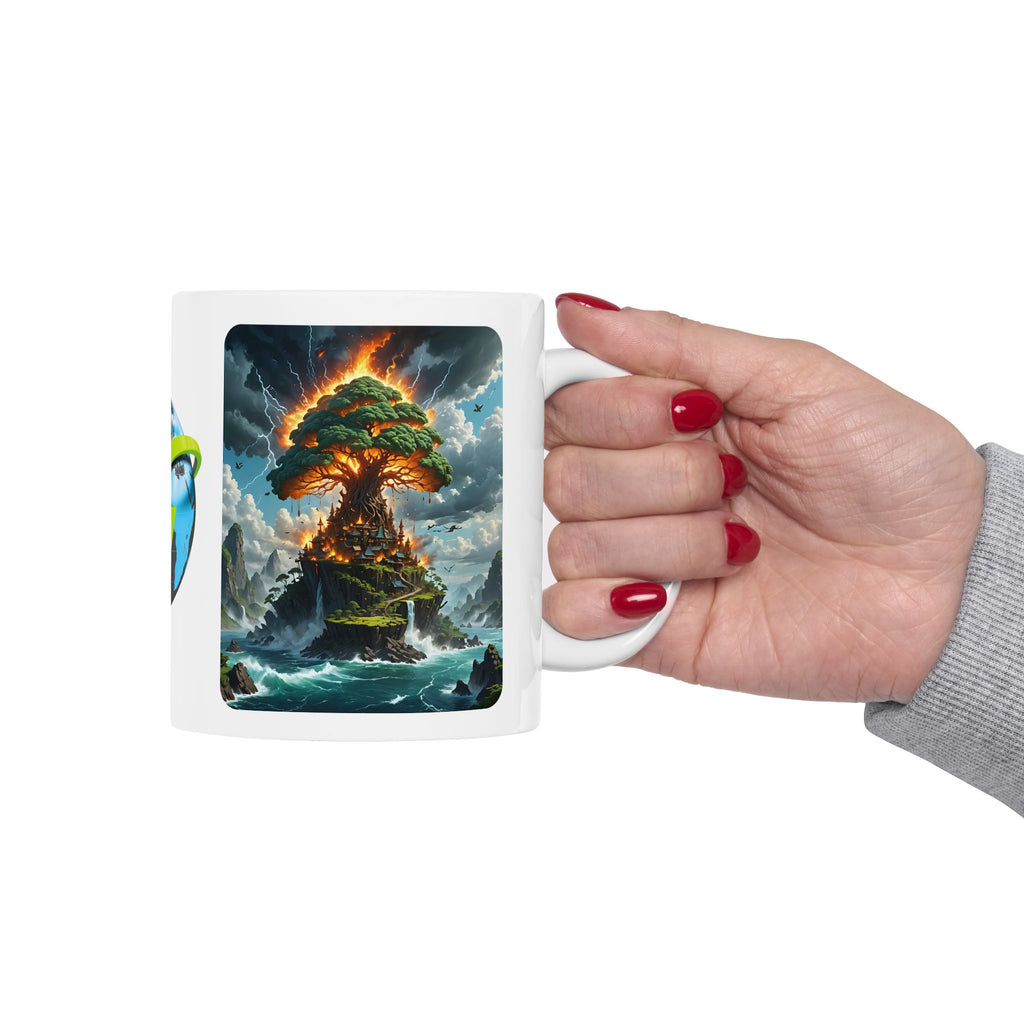 Contrast & Perspective #7 White Ceramic Mug — Time & Chance Daily Cup (11oz, 15oz)