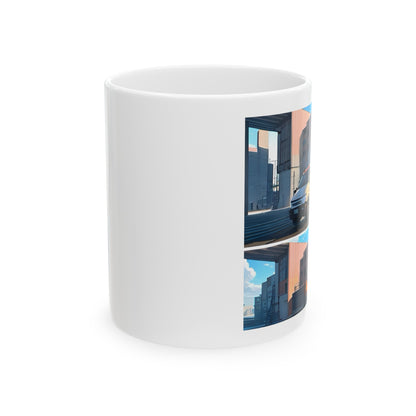 Artzy Construction Ceramic Mug, 11oz