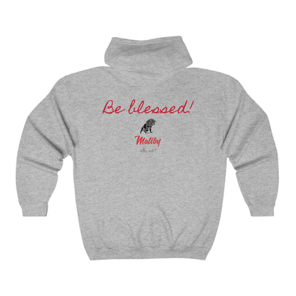 Stay Pawsitive Unisex Heavy Blend™ Full Zip Hooded Sweatshirt