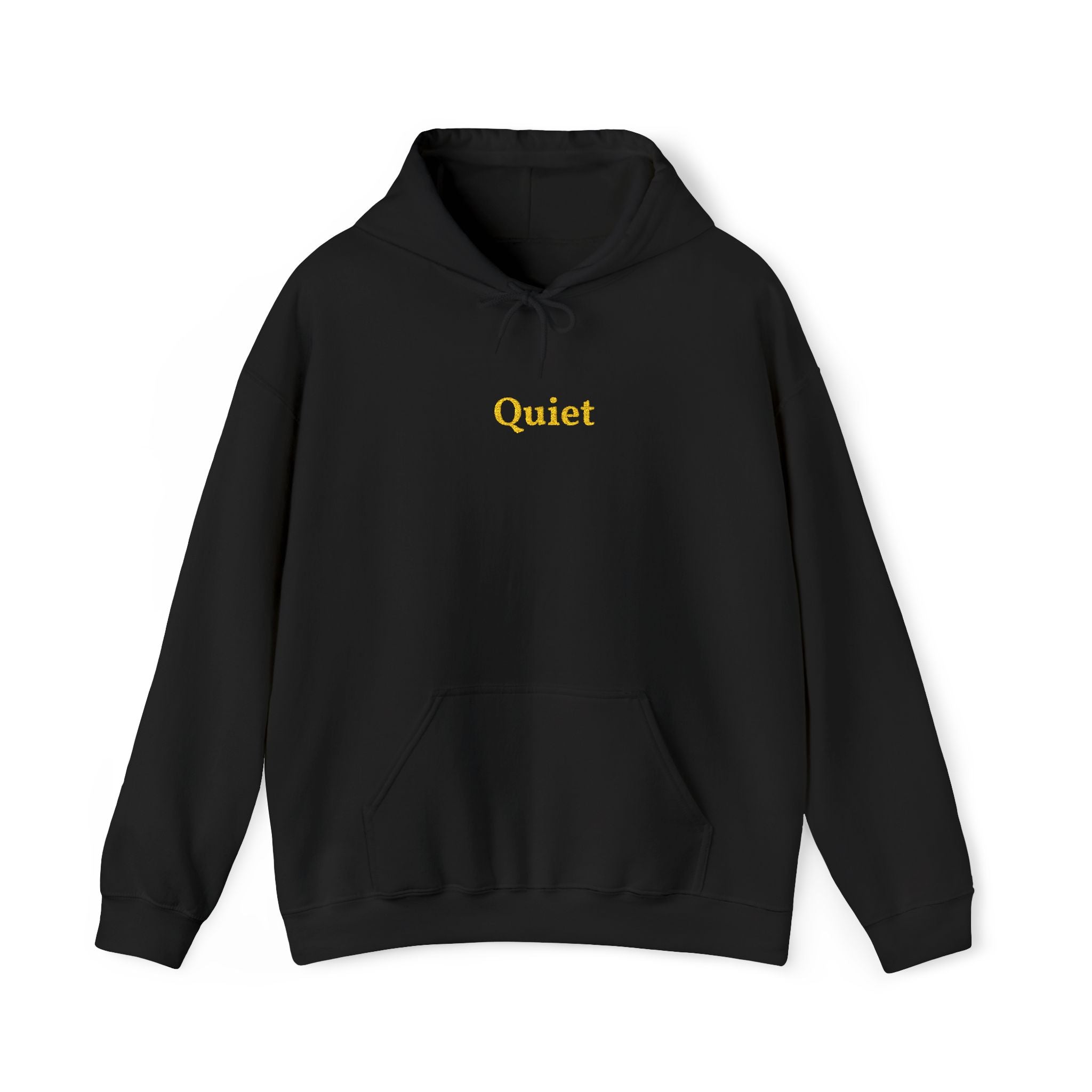 Quiet Gold Embroidered Unisex Heavy Blend Hooded Sweatshirt, Librarians, Students, Parents, and Friends Special Hoodie
