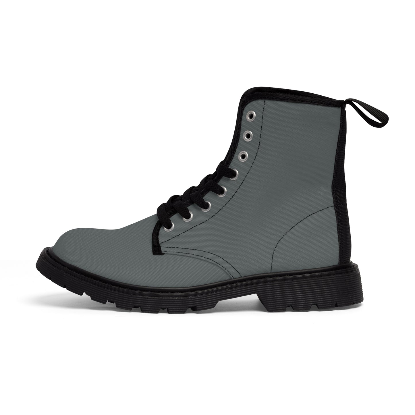 Men's Dark Grey Canvas Boots