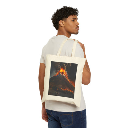 Volcano Cotton Canvas Tote Bag