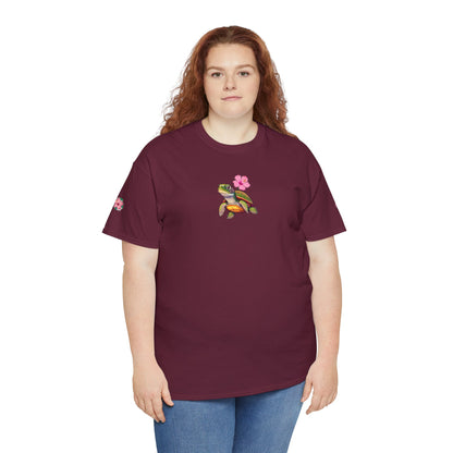 Turtle Flower Unisex Heavy Cotton Tee