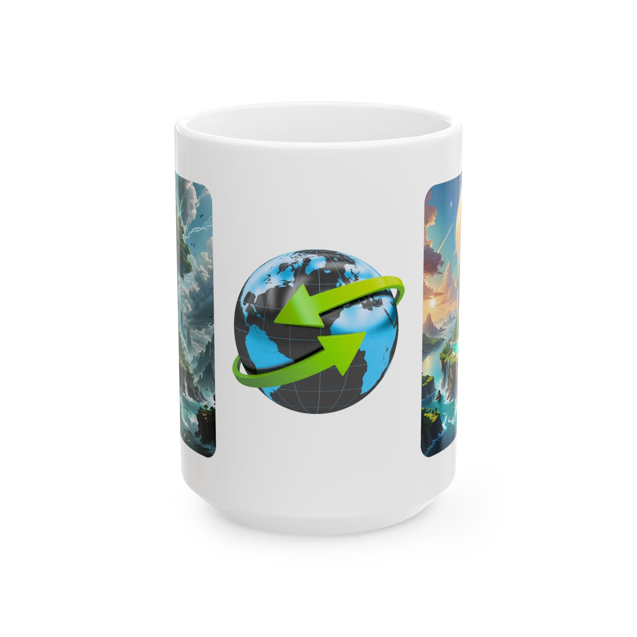 Contrast & Perspective #2 White Ceramic Mug — Time & Chance Daily Cup (11oz, 15oz)