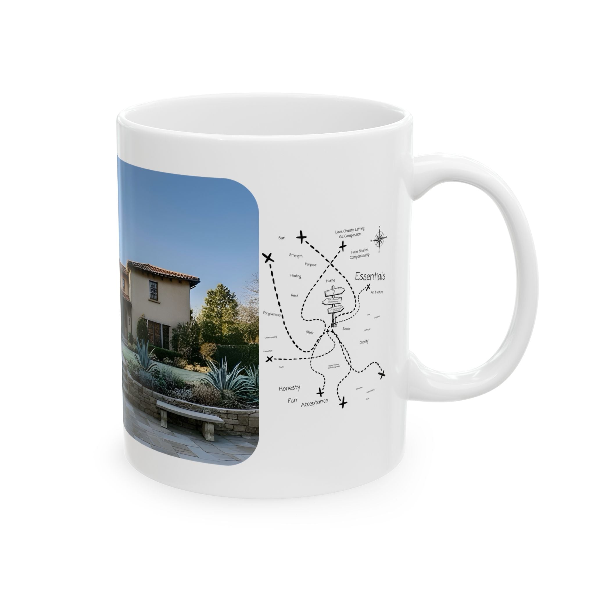 Cozy Architecture & Dreamy Landscapes #5 White Ceramic Mug – Homes Home Sweet Home Cup (11oz/15oz)