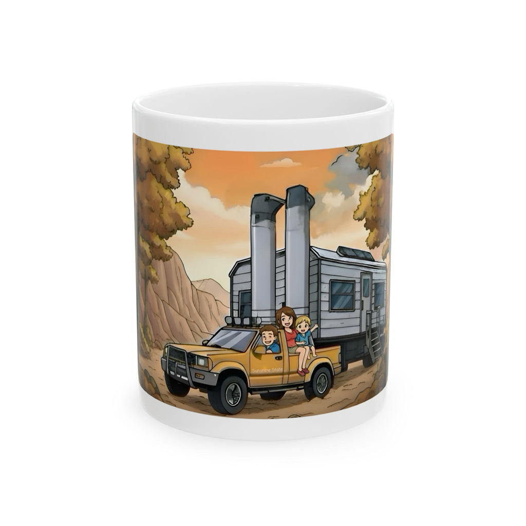 Sunshine State Pickup Trucks #3 Trailer Home White Ceramic Mug – Celebrating Companionship, Creativity & Life’s Little Wonders Cup (11oz/15oz)