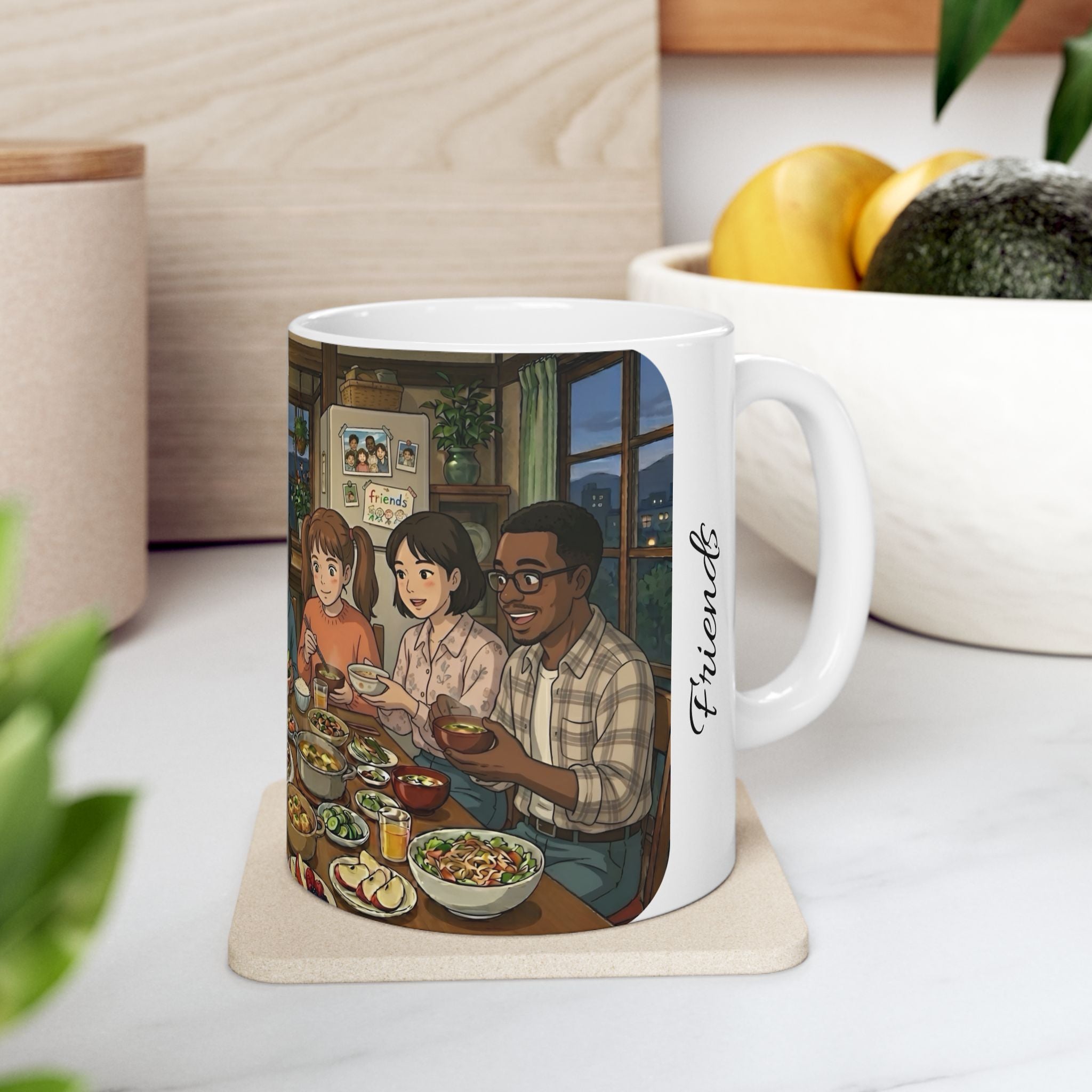 Family & Friends #4 Forever White Ceramic Mug — Cozy Feast Cup (11oz/15oz)