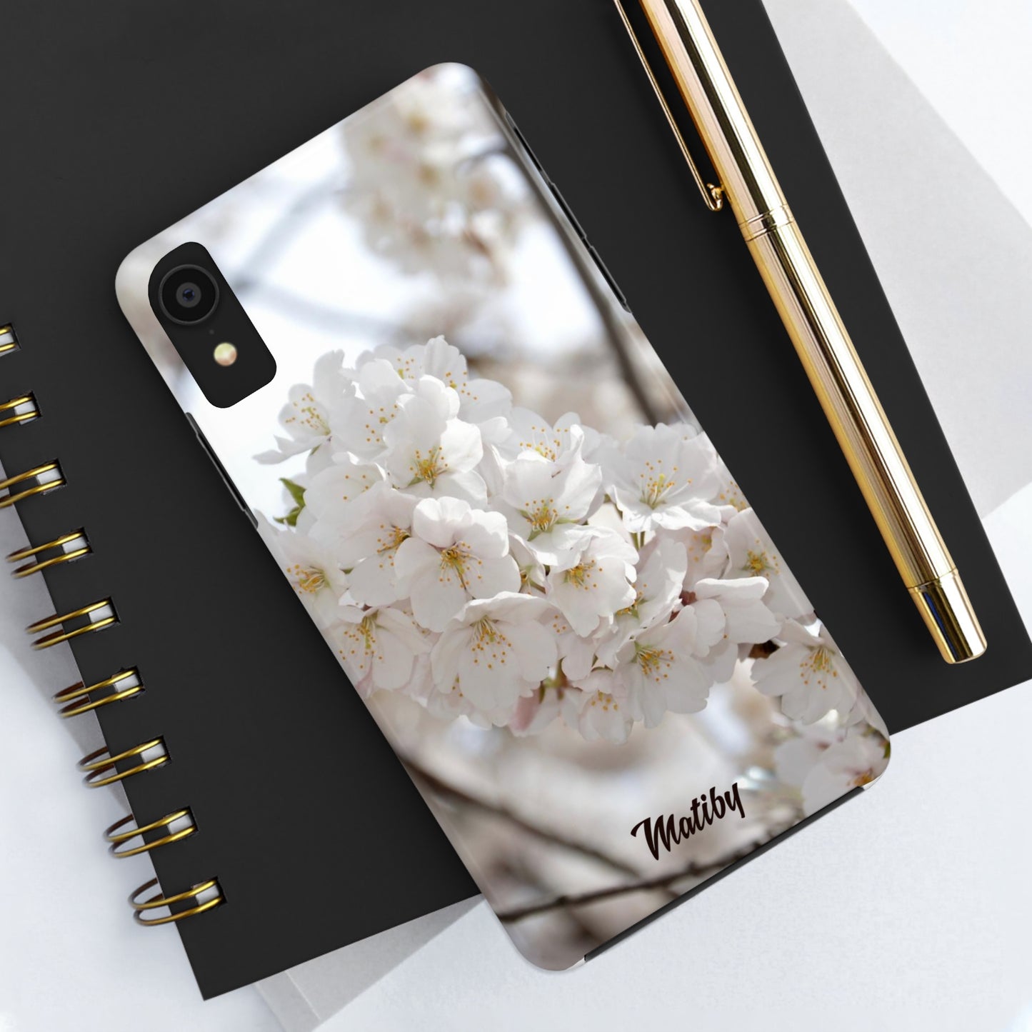 White Flower Tough Phone Cases