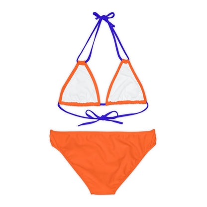 Orange Strappy Bikini Set (AOP)