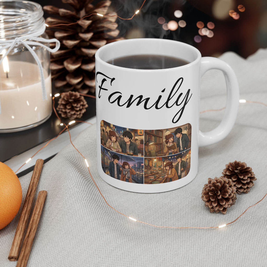 Family & Friends #10 Forever White Ceramic Mug — Cozy Feast Cup (11oz/15oz)