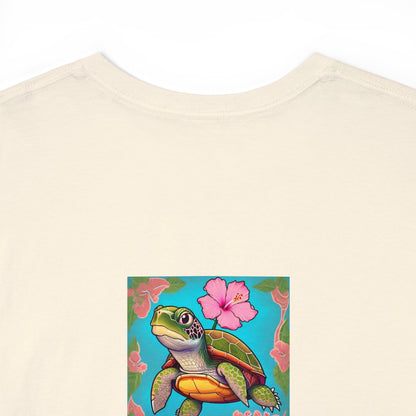 Turtle Flower Unisex Heavy Cotton Tee