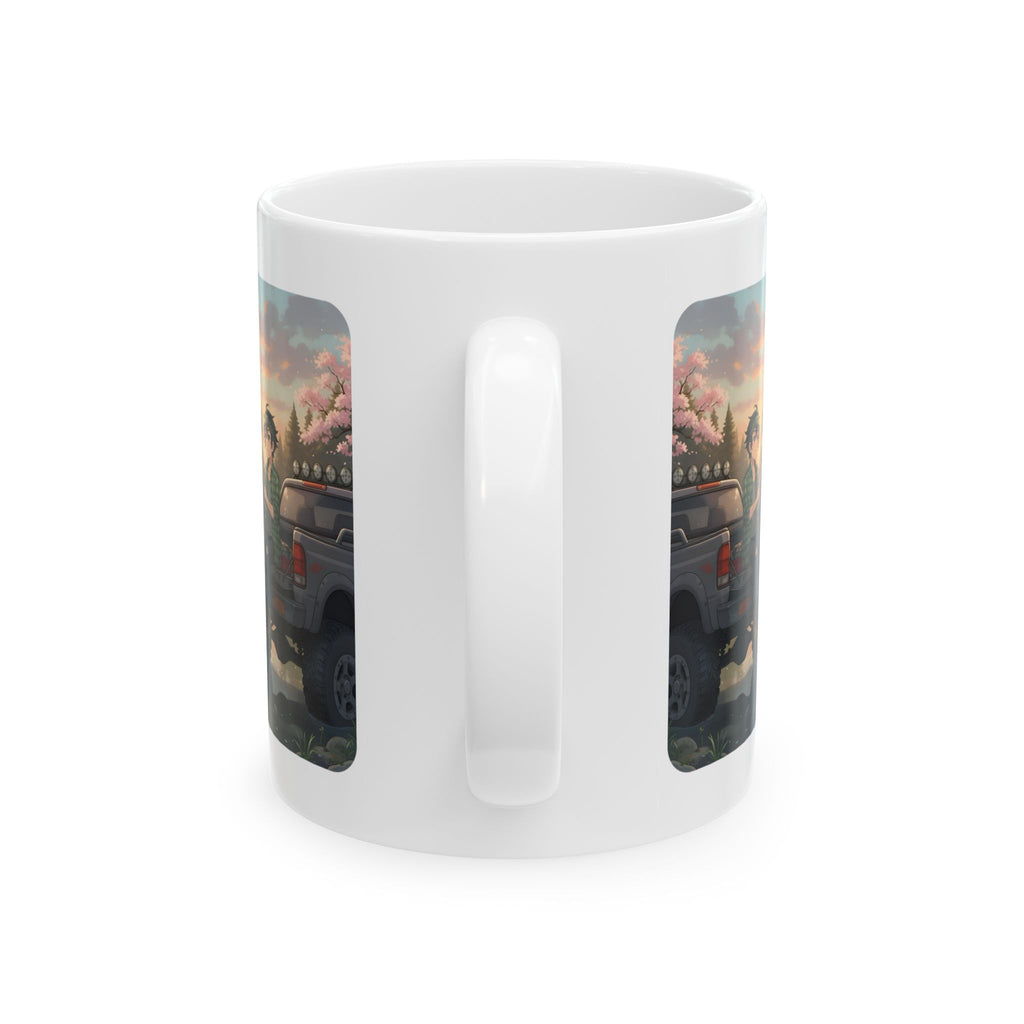 Best Friends Sunset Camping White Ceramic Mug — Brothers Lake & Rod Outdoor Adventure Cup (11oz, 15oz)