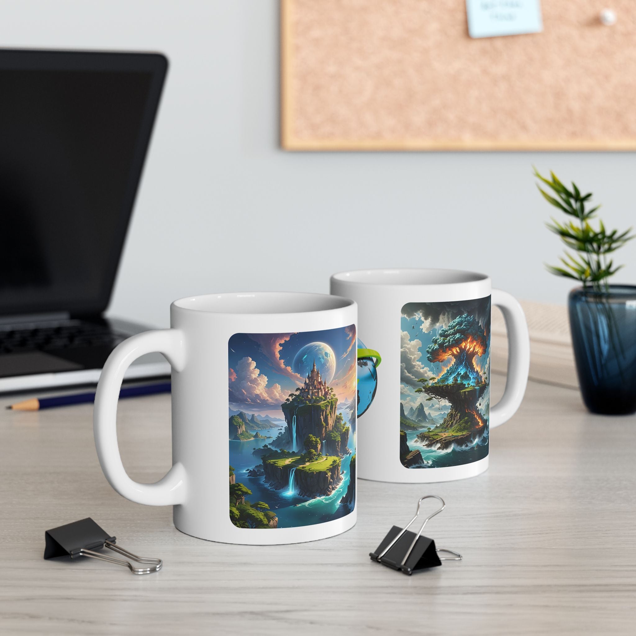Contrast & Perspective #1 White Ceramic Mug — Time & Chance Daily Cup (11oz, 15oz)