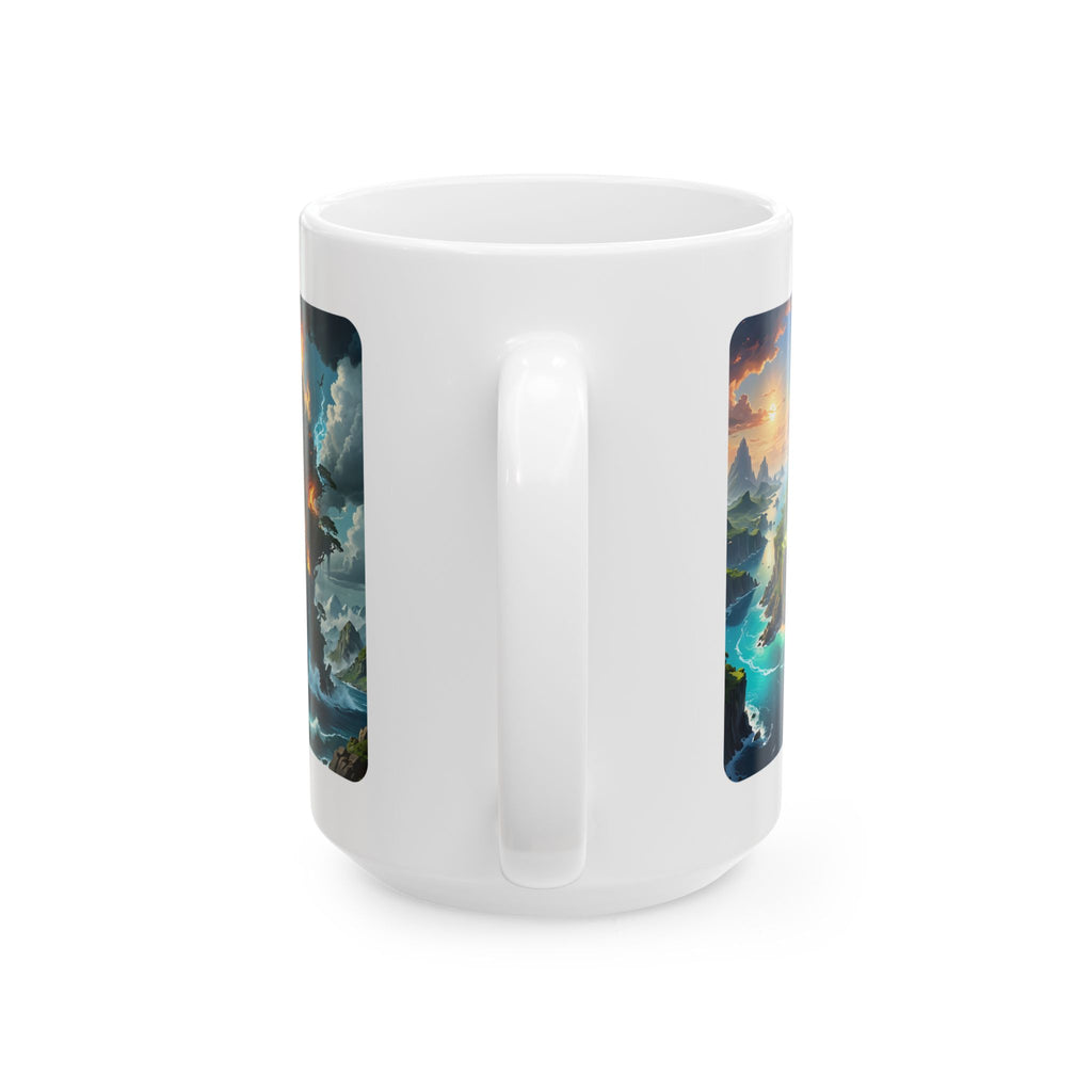 Contrast & Perspective #3 White Ceramic Mug — Time & Chance Daily Cup (11oz, 15oz)