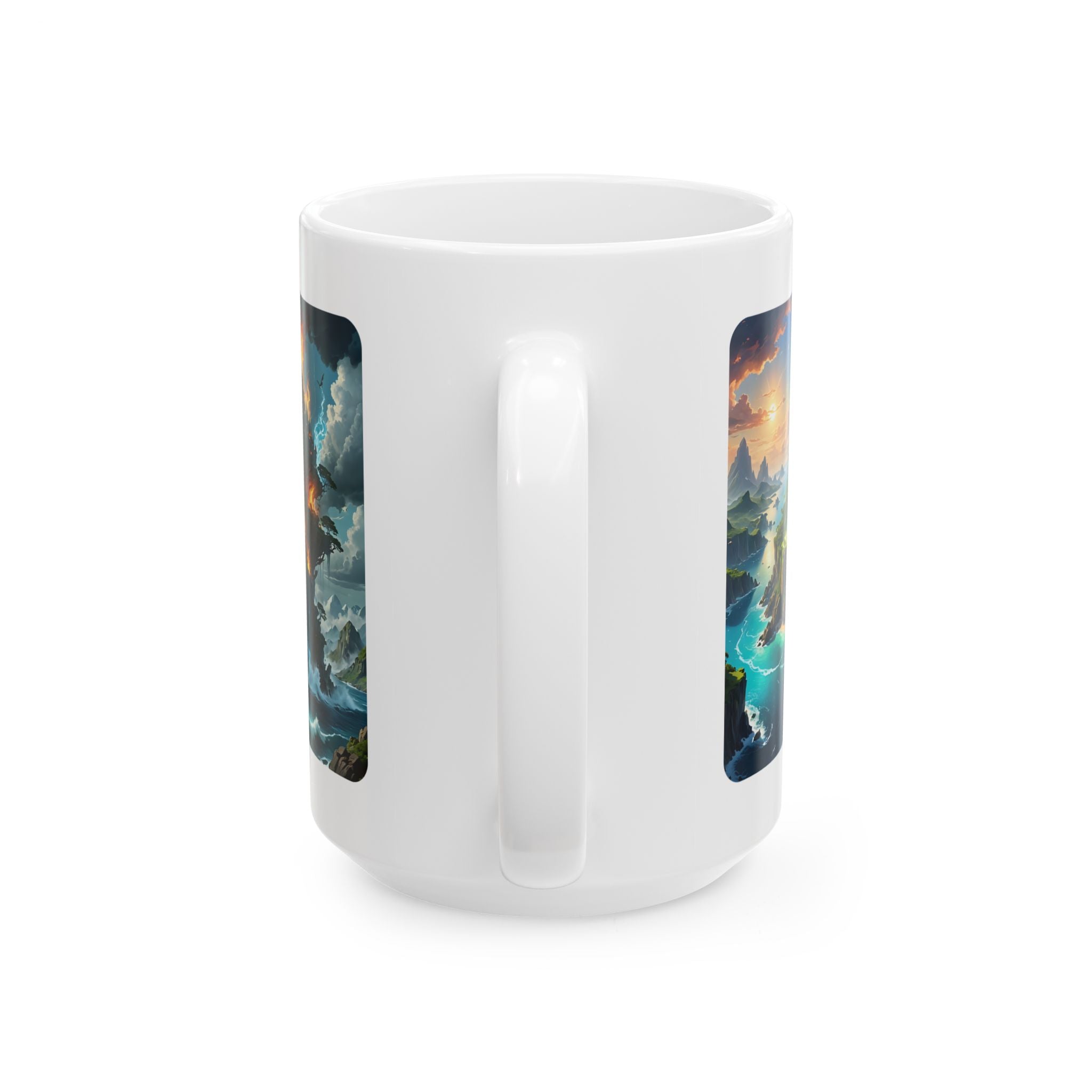Contrast & Perspective #3 White Ceramic Mug — Time & Chance Daily Cup (11oz, 15oz)