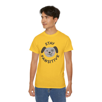 Stay Pawsitive Unisex Ultra Cotton Tee