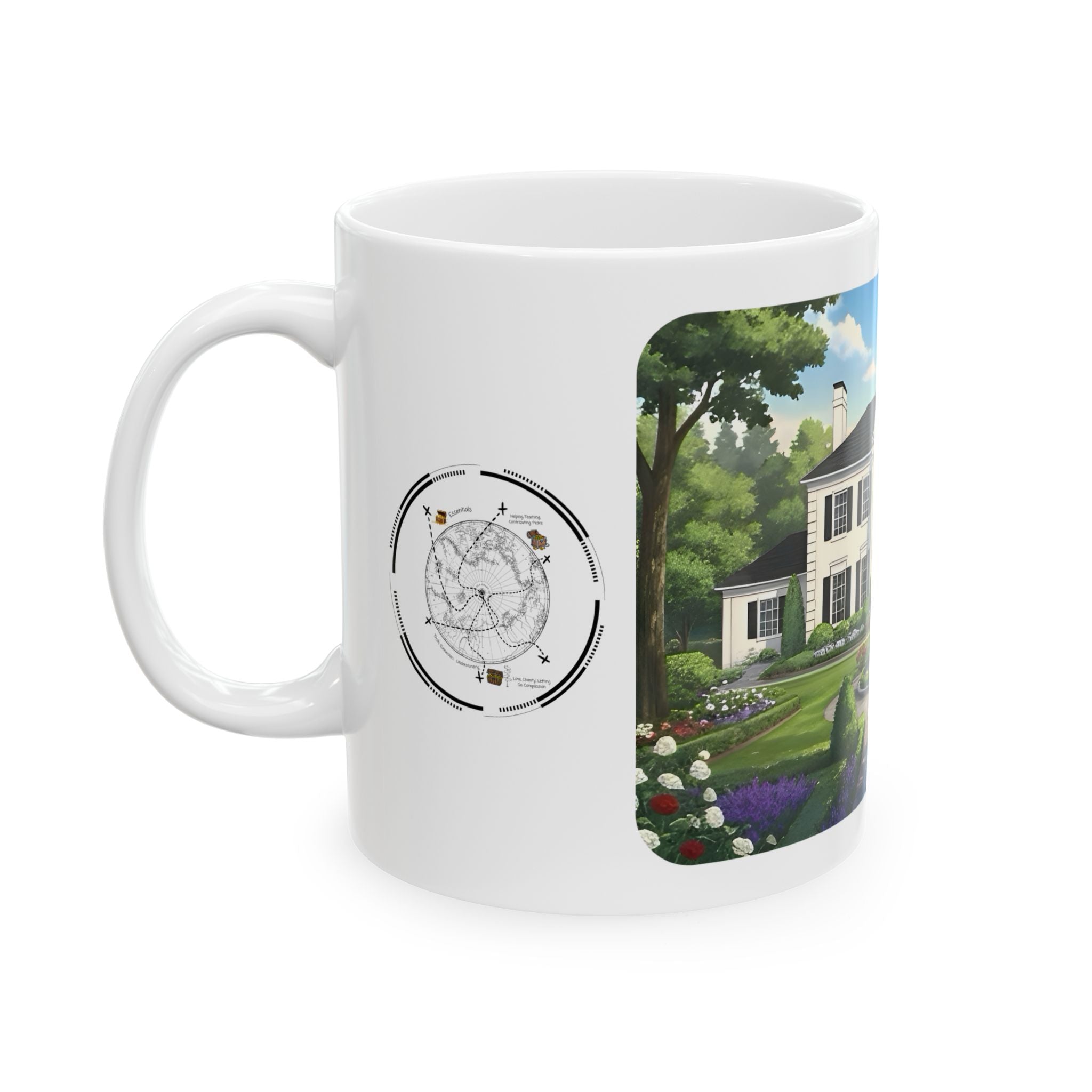 Cozy Architecture & Dreamy Landscapes #48 White Ceramic Mug – Homes Home Sweet Home Cup (11oz/15oz)