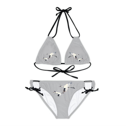 Light Grey Strappy Bikini Set (AOP)