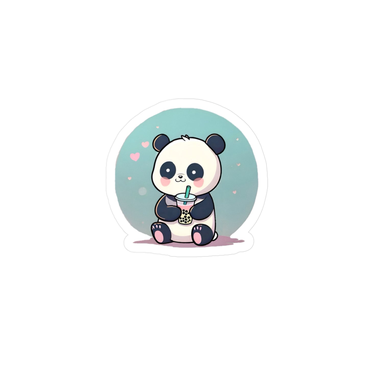 Panda With Boba Kiss-Cut Vinyl Decals