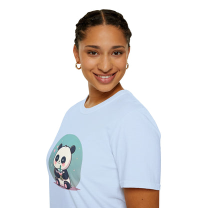 Panda With Boba Unisex Softstyle T-Shirt