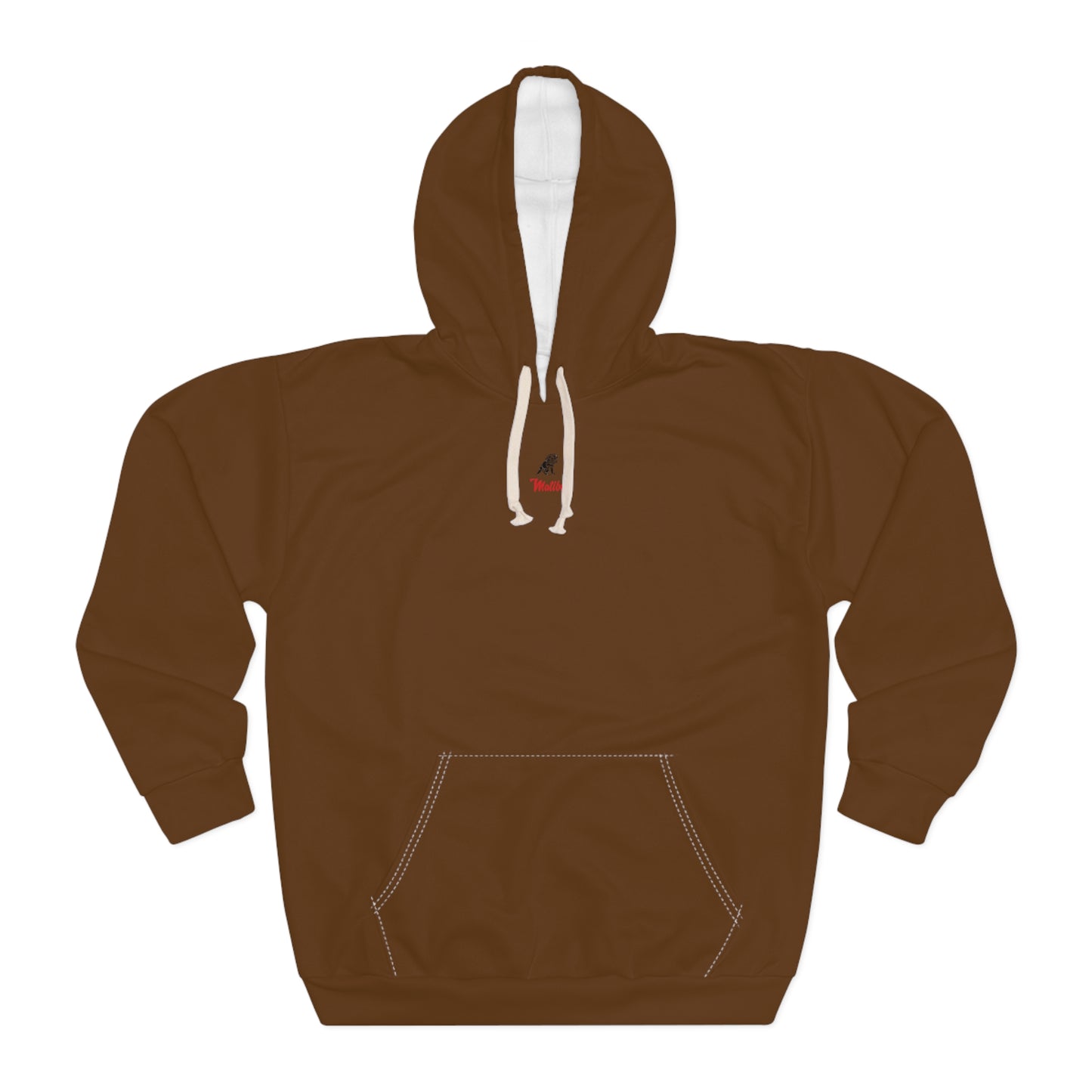 Brown Unisex Pullover Hoodie (AOP)