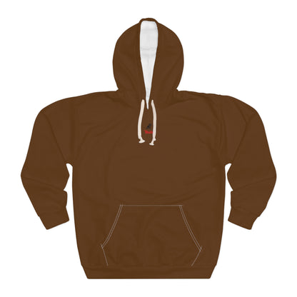 Brown Unisex Pullover Hoodie (AOP)