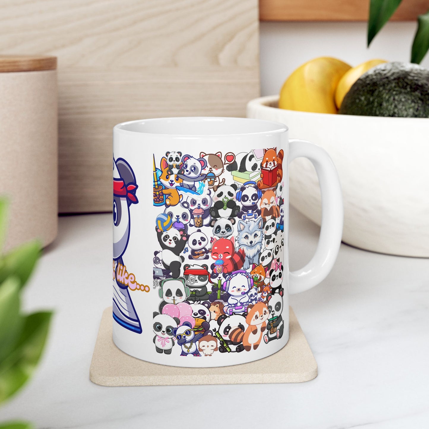 Journeys Unisex Loveable Cuties Ceramic Mugs, Gifts for Pet Lovers, Mugs for Animal Lovers, Cute Seasonal Panda Mugs, Mug for All Occasions, Panda Life Mug, Panda Lovers Mug