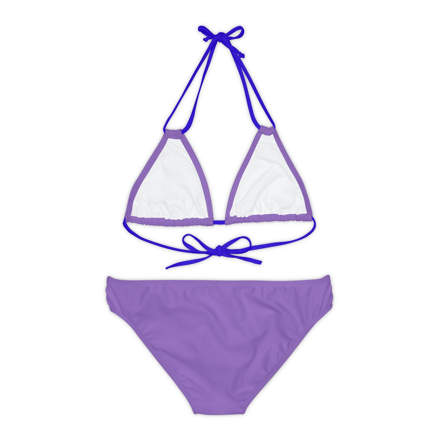 Light Purple Strappy Bikini Set (AOP)