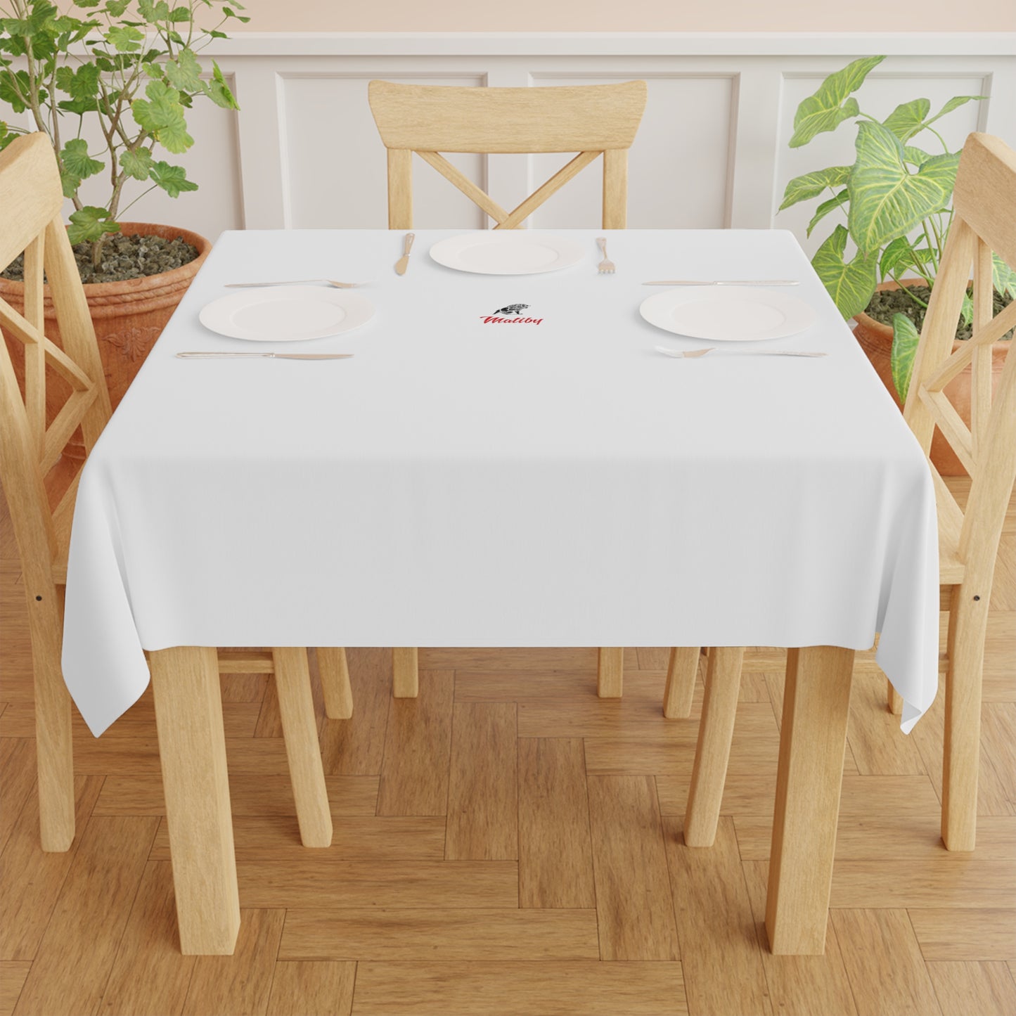 Matiby Lion White Tablecloth