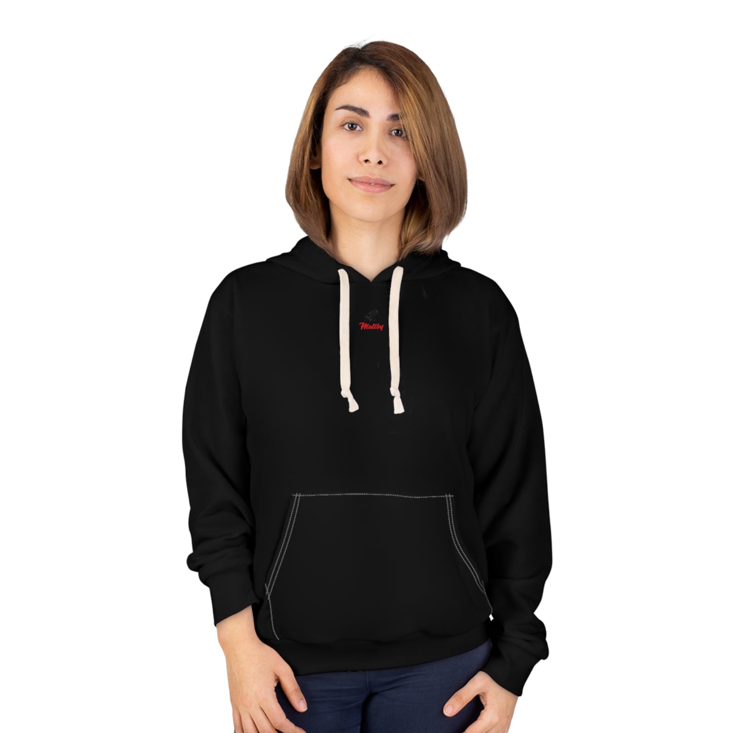 "Midnight" Black Unisex Pullover Hoodie (AOP)