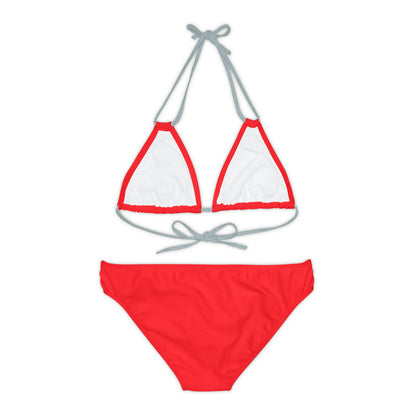 Red Strappy Bikini Set (AOP)