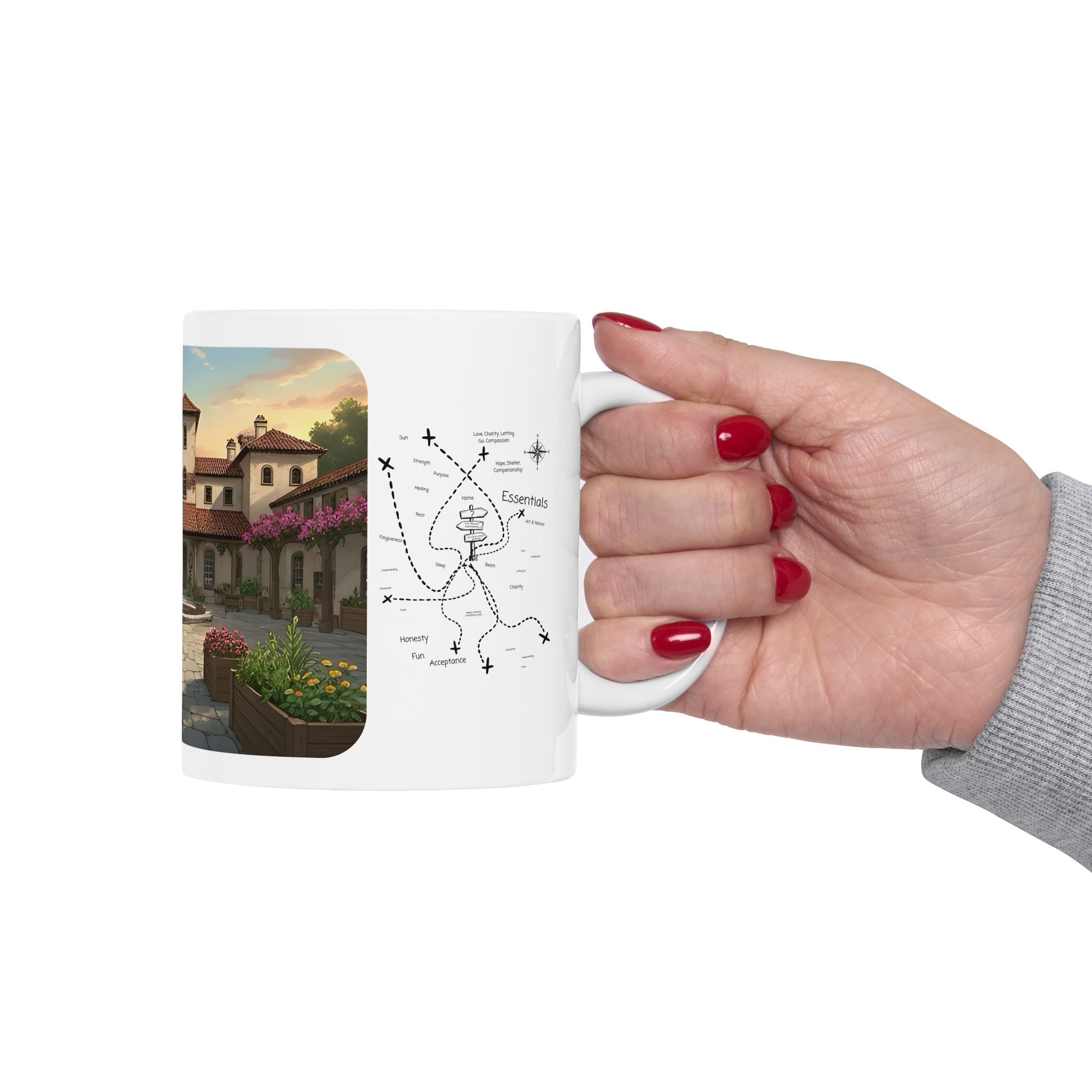 Cozy Architecture & Dreamy Landscapes #39 White Ceramic Mug – Homes Home Sweet Home Cup (11oz/15oz)