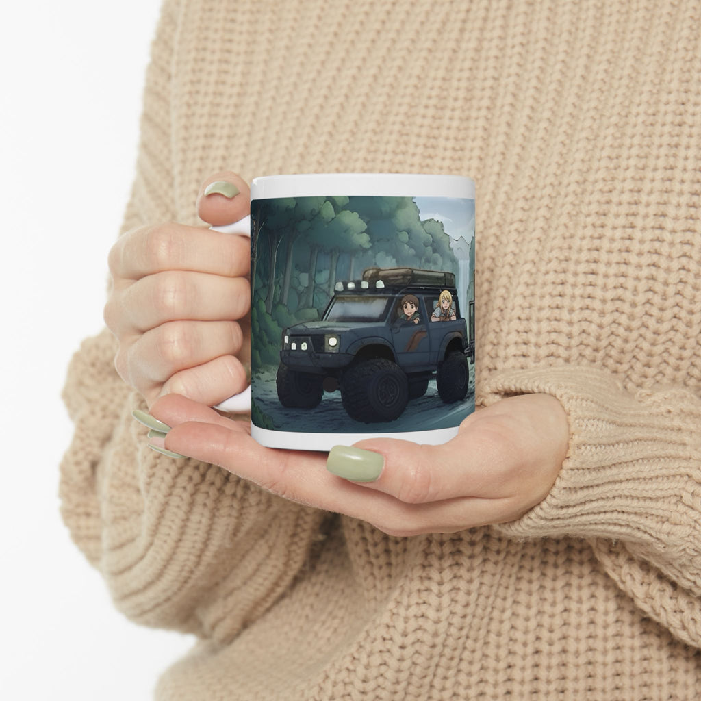 Adventure 4x4 Trucks #31, Young Adults On The Move White Ceramic Mug — Find Your Path To The Essentials Cup (11oz & 15oz)