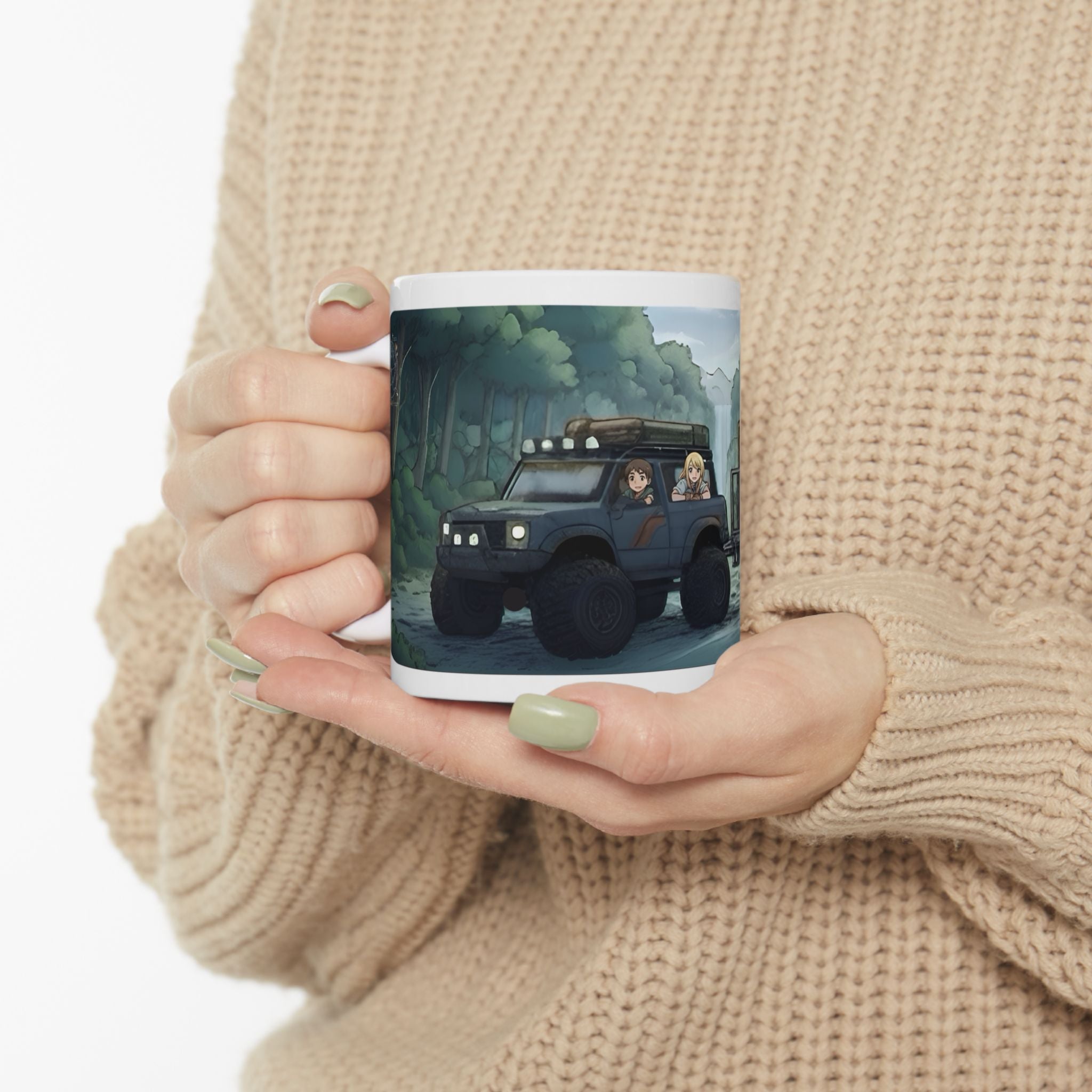 Adventure 4x4 Trucks #31, Young Adults On The Move White Ceramic Mug — Find Your Path To The Essentials Cup (11oz & 15oz)