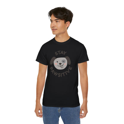 Stay Pawsitive Unisex Ultra Cotton Tee