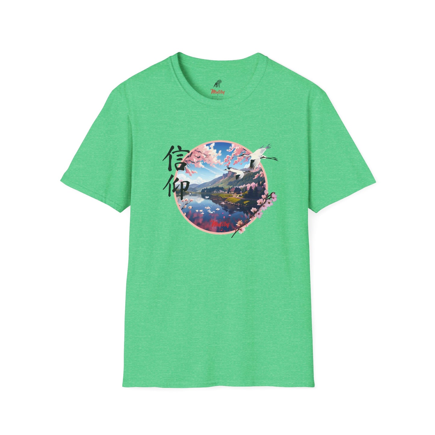 Japanese "Faith" Cherry Blossom Unisex Softstyle T-Shirt