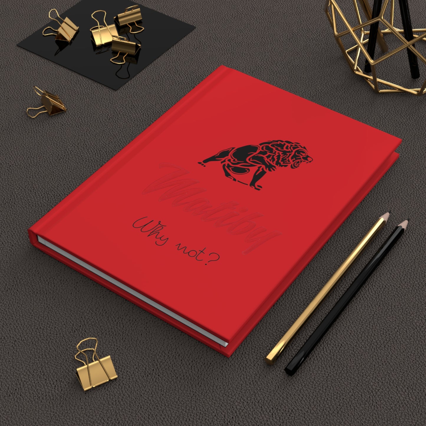 Matiby Hardcover Journal Matte Red