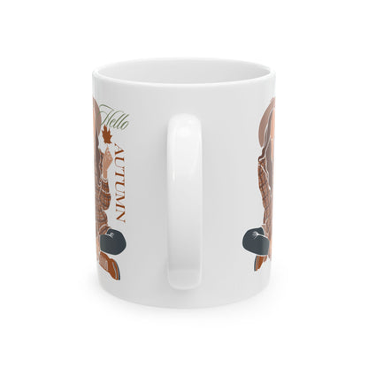 Journeys Hello Autumn Seasons of Change Ceramic Mugs, Gifts for Fall Lovers, Mugs for Autumn Lovers, Lovers of All Seasons, Cute Seasonal Mugs, Mug for All Occasions, Thanksgiving Mug