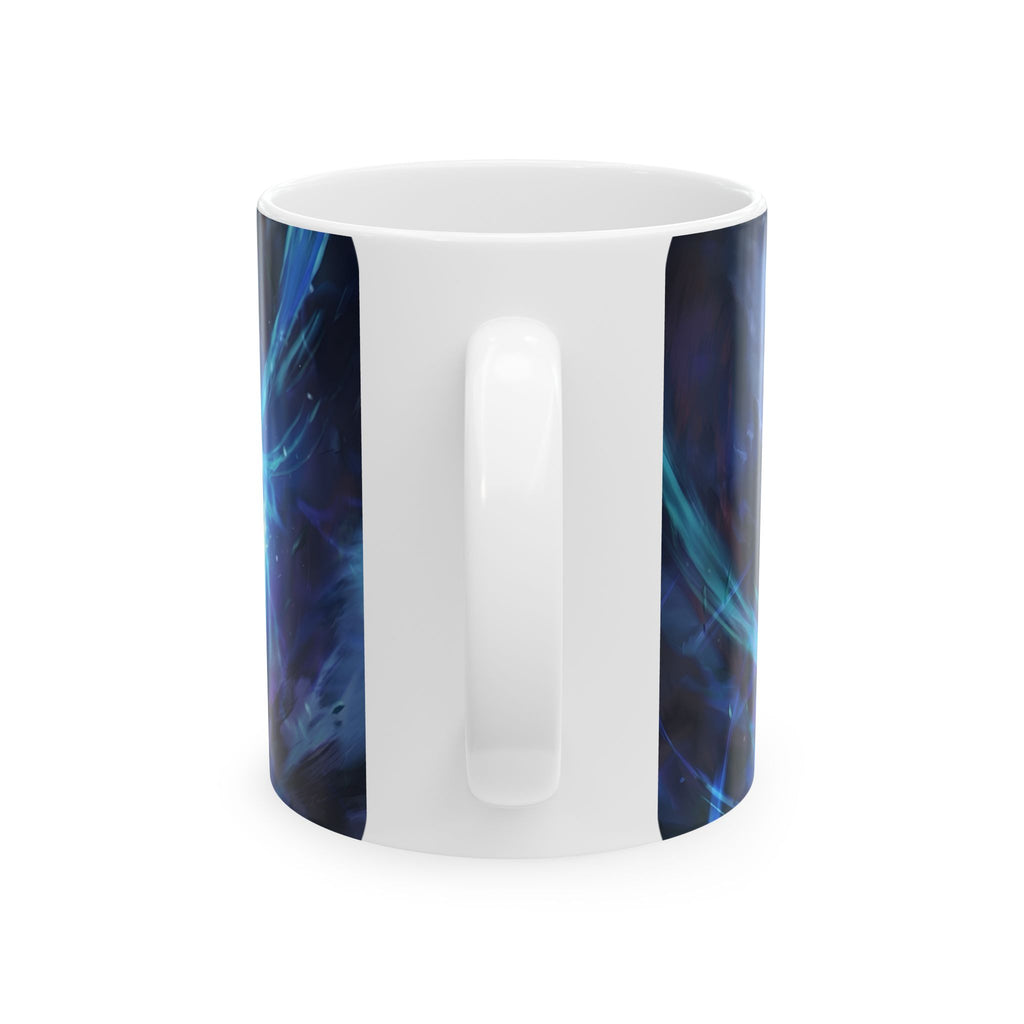 Anime Elemental Battle Duo #1 White Ceramic Mug — Fire And Lightning Gamers' Adventure(11oz, 15oz)