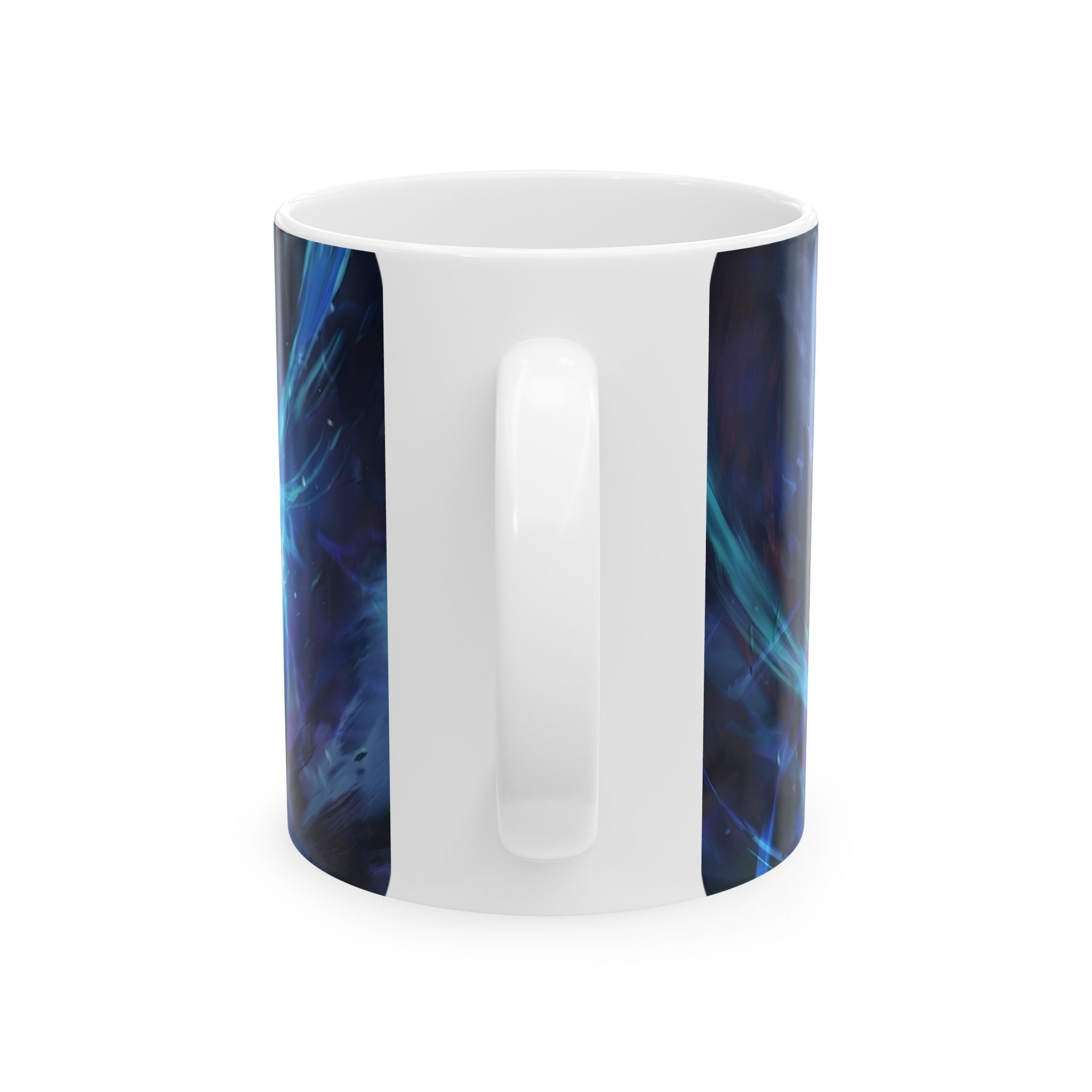 Anime Elemental Battle Duo #1 White Ceramic Mug — Fire And Lightning Gamers' Adventure(11oz, 15oz)