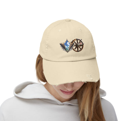 Nautical Unisex Distressed Cap